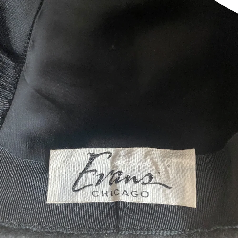 Vintage Evans Chicago‎ Brimmed Mink Fur Cloche Hat Glossy Mahogany Brown MCMLUXE
